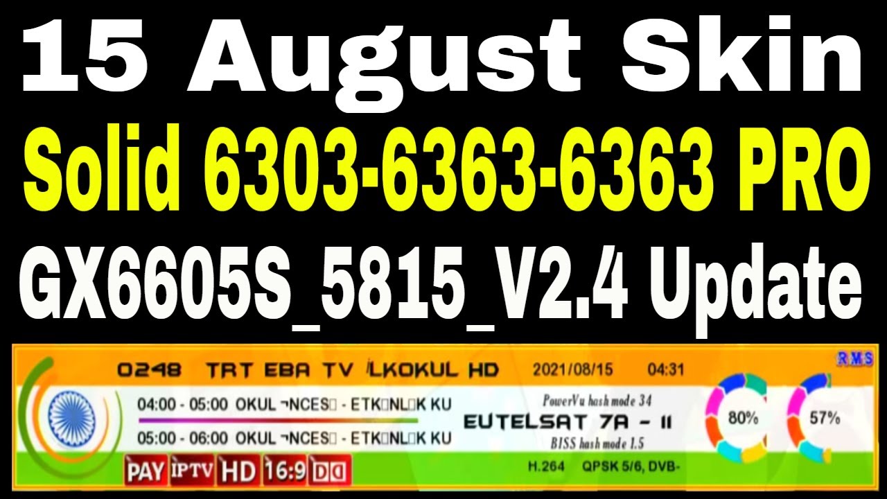 15 August GX6605S 5815 Latest Software